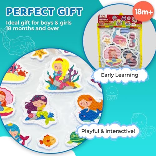 Baby Bath Toys for Kids Ages 1-3, 16PCS Mermaid Foam Bath Toys - Image 7