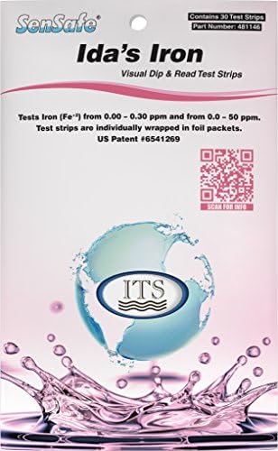 Industrial Test Systems 481146 Sensafe Iron (Ida's) Water Test Strips 30 Pack by IndustrialTestSystems