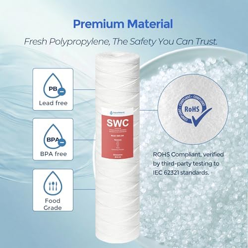 5 Micron 4.5" x 20" String Wound Sediment Water Filter, 2-Pack - Image 3