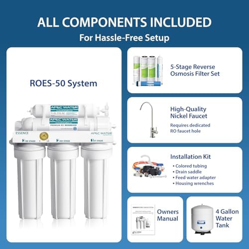 APEC Water ROES-50, 5-Stage Under Sink Reverse Osmosis System, 50 GPD - Image 3