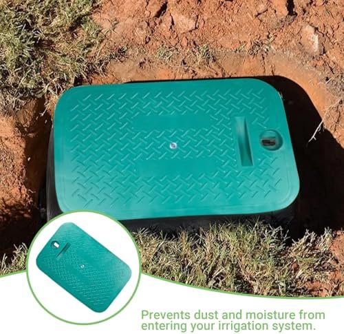 Sprinkler Valve Box Cover - Automatic Irrigation System Replacement Protective Cap for Outdoor Underground Watering, 21" W x 14" H, 1 Pc (Square 14" x 21") - Image 4