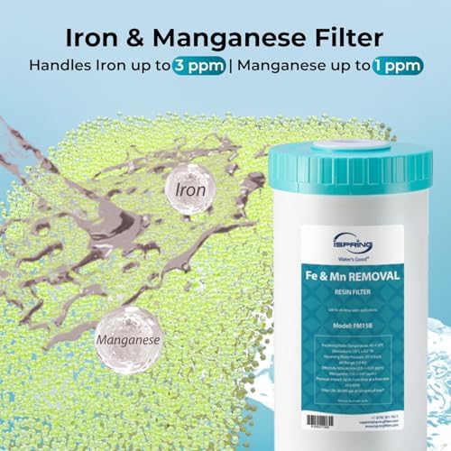 iSpring F2WGB21BM 2-Stage Iron Whole House Water Filter Set for WGB21BM - Image 3