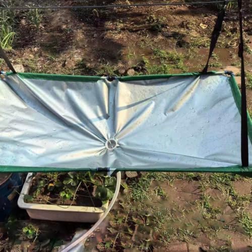 Rain Water Collector with Hose,Outdoor Rainwater Harvesting Funnel with Filter Cloth,Resuable Roof Drain Fitting Tarp,Portable Rain Catcher for Garden,Greenhouse,Balcony & Backyard Water Collection - Image 5