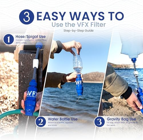VFX All-in-One Portable Water Filter, Gravity System for Camping & Hiking - Image 4