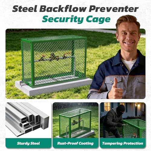 Steel Backflow Preventer Security Cage for Outside - Image 3
