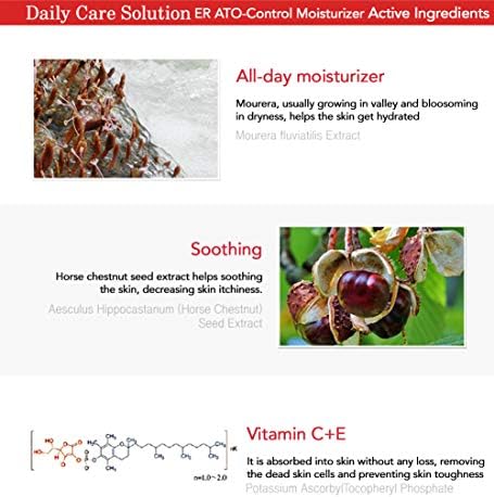ER ATO Control Moisturizer - Face Hydrating Lotion for Extra Dry Sensitive Atopic Dermatitis Skin Vitamin C E Natural Facial Moisturizer for Men and Women - Image 5