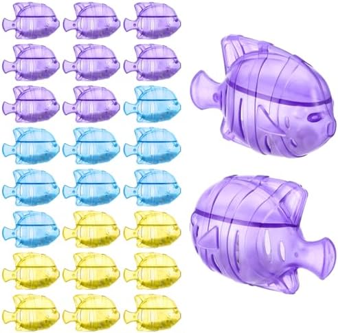 24 PCS Humidifier Cleaning Fish – Universal Tank Cleaner for Humidifiers & Fish Tanks, Purple/Blue/Yellow, Purifies Water, Reduces Hard Water Build-Up & Scale by Unknown