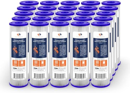 Aquaboon Pleated Sediment 5 Micron Whole House 10 x 2.5 25-Pack by Aquaboon