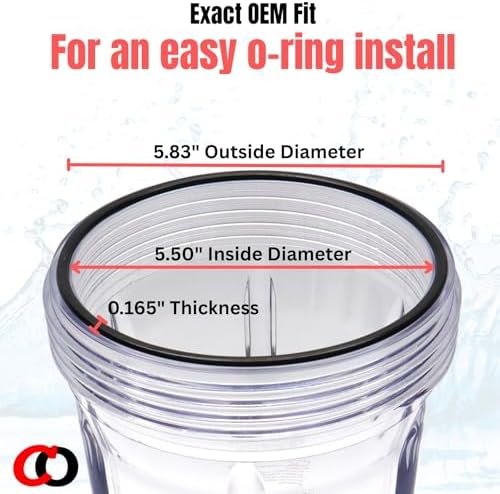Captain O-Ring - Replacement O-Rings for Whirlpool WHKF-DWHBB (WHKF-C9) & American Plumber W10-PR (W10-OR) (3 Pack) - Image 3