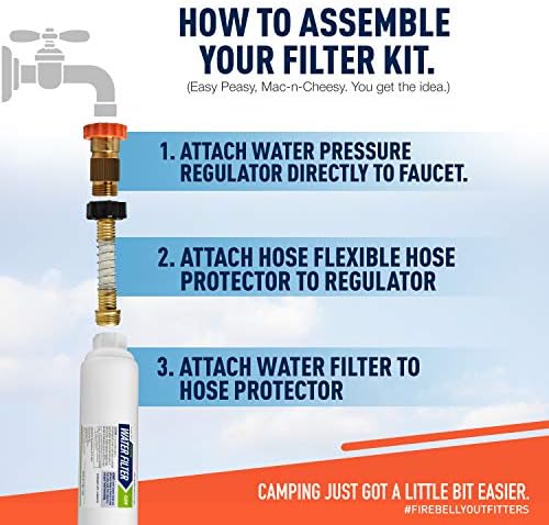 Firebelly Outfitters RV Water Pressure Regulator, Camper Water Filter Kit - Image 6