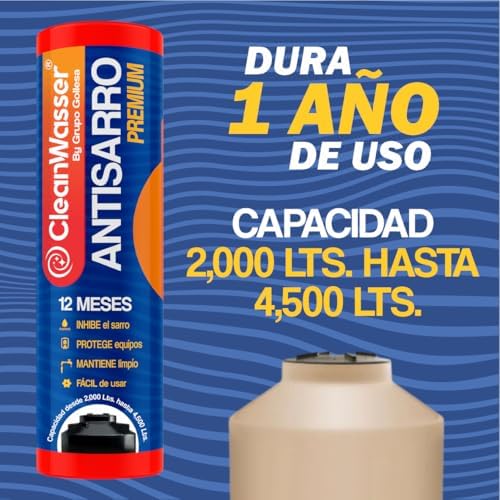 Premium Antitartar, Tartar Inhibitor Cartridge for Tinacos and Cisterns, Non-Toxic, 12 Months Duration, Compatible with 2000L to 4500L Tanks, High Efficiency Formula - Image 4