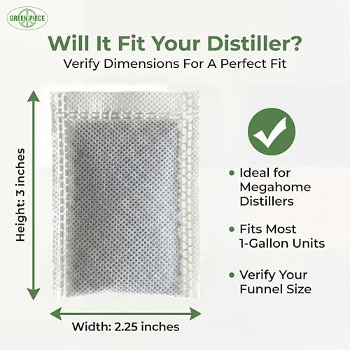 Green Piece® Water Distiller Filters - Activated Coconut Charcoal - 12 Pack - Image 4