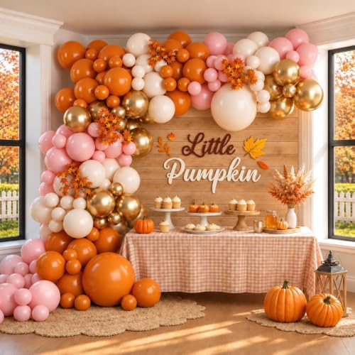Fall Balloon Arch Kit for Autumn Thanksgiving Party Decorations Pink by Unknown