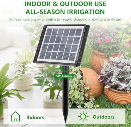 49FT Solar Drip Irrigation System Kit, Auto Watering for 15 Pots - Image 2