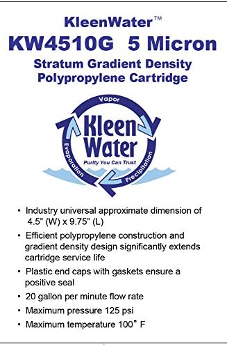 KleenWater KW4510G Meltblown Dirt Rust and Sediment Water Filter Replacement Cartridges, Set of 12 - Image 4