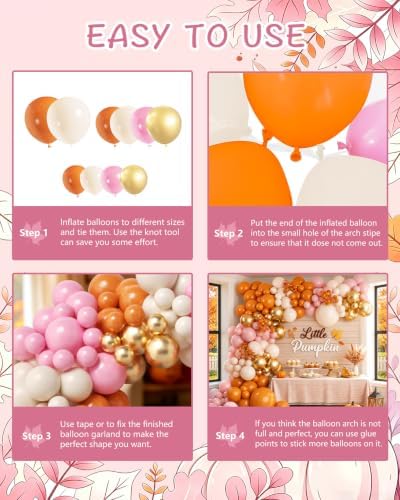 Fall Balloon Arch Kit for Autumn Thanksgiving Party Decorations Pink - Image 7