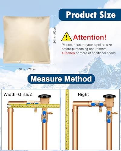 30"X24" 5 Layers Outdoor Pressure Vacuum Breaker, Well Pump, Sprinkler Valve, Faucet Cover for Winter Freeze Protection (5F), Beige - Image 2