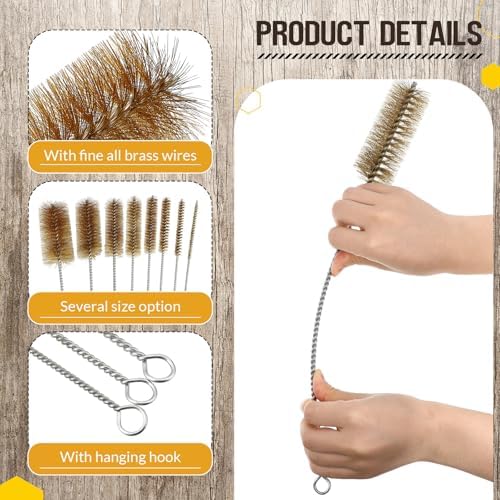 Baderke 16 Inch Long Wire Pipe Brush Tube Cleaning Brush,Brass - Image 3