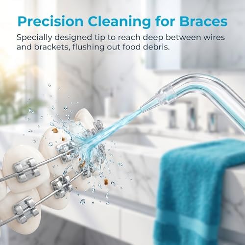 CALLARON Water Flosser Nozzle Heads Plastic Dental Irrigator Tips 6pcs Replacement, with Universal Compatibility and Compact Lightweight Design for Deep Cleaning Braces for Oral - Image 3