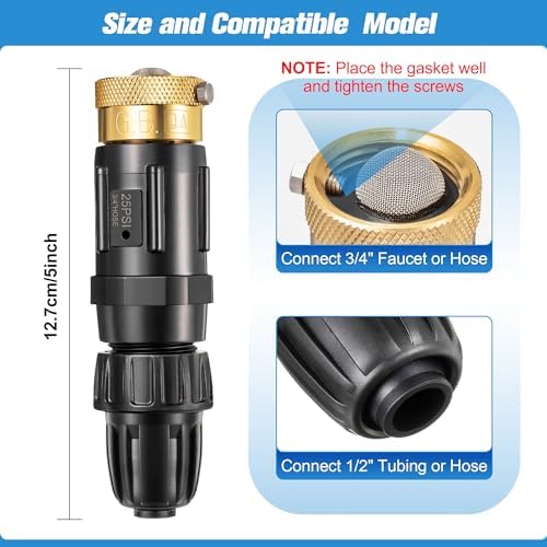 1 PC 25PSI Drip Irrigation Faucet Adapter Kit 1/2" Tubing to 3/4" Faucet - Image 5
