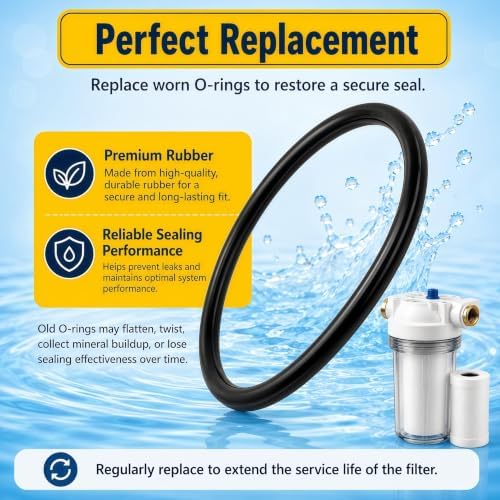 6 Pack WS03X10038 Water Filter Housing O-Ring Gasket for GE GXWH20F - Image 6