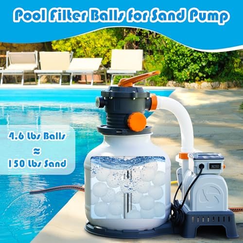 1.5LB Pool Filter Ball, Pool Sand Filters Media Ball for Sand Pump - Image 4