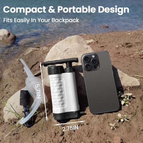 Portable Water Filter Pump, 0.01 Micron Water Filtration System - Image 5