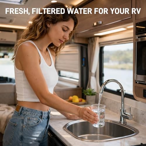 RV Water Filter System Replacement Filter Set, 3-Stage Replacement Filters with 5 Micron PP, 0.5 Micron CTO Carbon Block & 0.01 Micron UF Membrane - Image 3