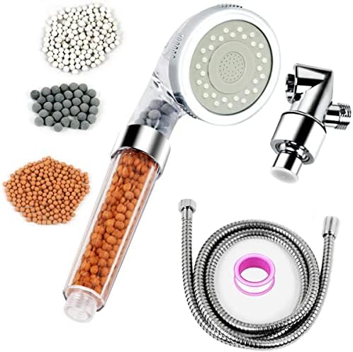 High Pressure Filter Shower Head With Replacement Hose And Bracket, 3 Mode Function Spray, Water Saving shower For Best Shower Experience, Rain Handheld Showerhead For Dry Hair & Skin by Besititli
