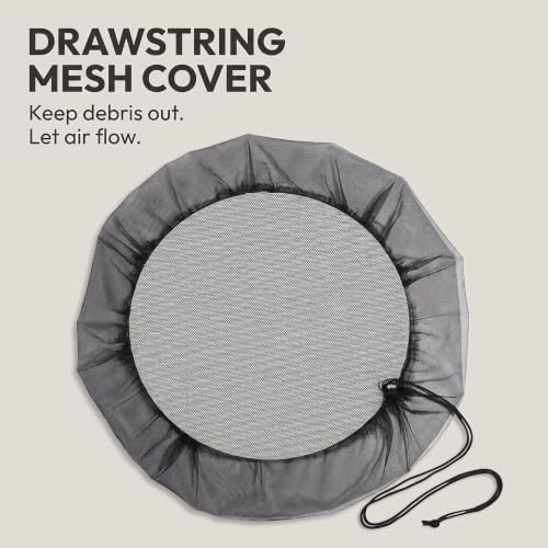 Rain Mesh Screen, Rainwater Barrel Debris, Filter for Rain Barrel, Black Rain Water Collection Bucket Netting Cover with Adjustable Drawstring for Prevents Mosquitoes Leaves Debris Rain Barrels - Image 2