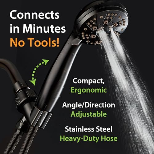 AquaDance High Pressure Luxury 6-mode Spiral Ergonomic Handheld Shower Head - Image 4
