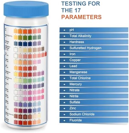 AAwipes Drinking Water Test Strips 17 in 1 50 Strips + 2 Bacteria Tester Kits, Complete Water Testing Kits for Home, Well, Tap Water, City Water, Flood Water Testing Strips (K03-50) - Image 6