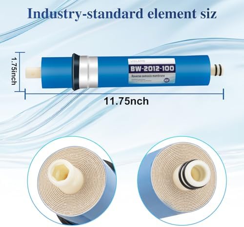 Reverse Osmosis Membrane 100 GPD 11.75"x1.75" RO Membrane Water Filter Replacement Fits Standard for Under Sink RO Drinking Water Filter Filtration Purifier System - Image 2
