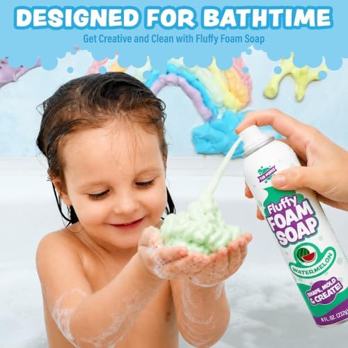 Tub Works® Fluffy Foam Soap, Variety 6 Pack | Shape, Mold & Create Bath Art with Soft Bath Foam for Kids | Gentle, Cleansing Kids Bath Soap | Easy-to-Use Spray Nozzles | Fruity, Fun Bath Colors - Image 2