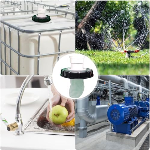samou IBC Lid Filter 165 mm Straight Ton Barrel Cover with Nylon Washable IBC Tank Lid Filter for mounting on IBC Container Rainwater Tank IBC 1000 Liters DN150 - Image 5