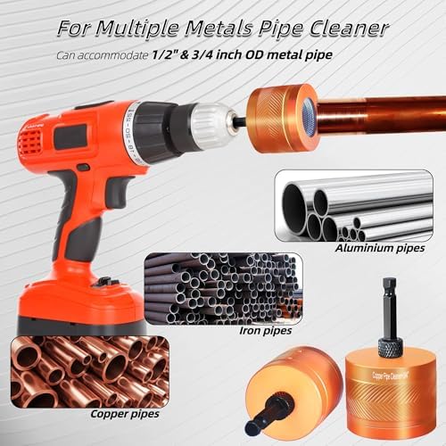 Aluminum Alloy Copper Pipe Cleaner for Drill, - Image 6
