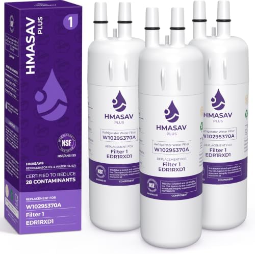 W10295370A Water Filter Replacement for Whirlpool EDR1RXD1, 3PACK by HMASAV
