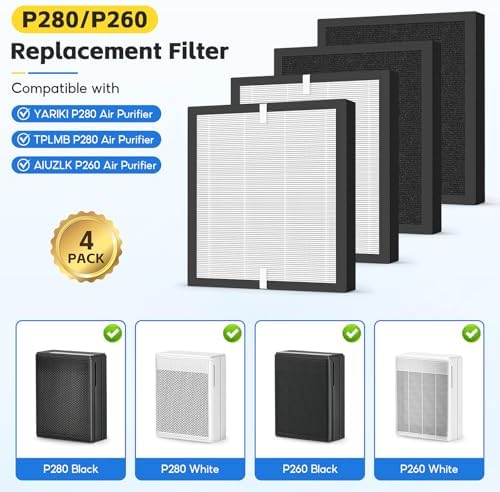 4-Pack Filter Compatible with AIUZLK P260 TPLMB/YARIKI P280 Air Purifier - Image 2