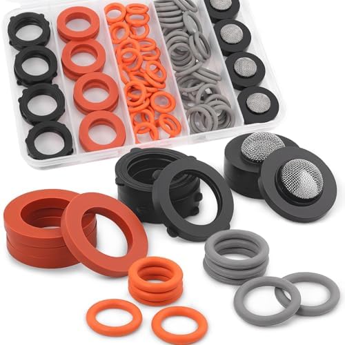 84 Pcs Pressure Washer O-Rings and Garden Hose Washers Rubber Kit by NBRINGO
