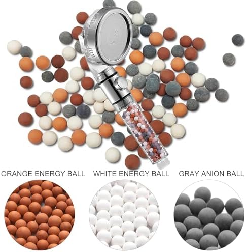 BLMHTWO 3 Packs Shower Envy Filtered Shower Head, Mineral Filtration Showerhead Stones Replacement Anion Mineral Beads for ShowerHead Filter - Image 4