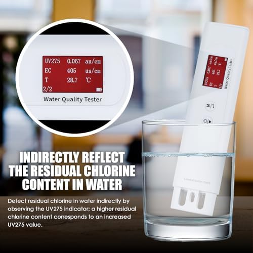 Water Quality Tester for Drinking Water, Portable 6-in-1 TDS Meter TOC, COD, EC, UV275, Temp&TDS, Digital Drinking Water Quality Tester for Home, RV, Hiking, Camping, Travel, Well, Tap, Water Purifier - Image 4