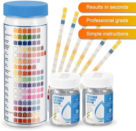 AAwipes Drinking Water Test Strips 17-in-1 100 Strips + 2 Bacteria Tester Kits, Lab-Validated Complete Water Testing for Home, Well, Tap Water, City Water, Flood Water Testing Strips (K03-100) - Image 2