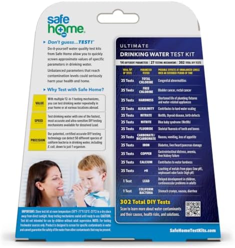 Safe Home 14-in-1 Ultimate Drinking Water Combo Test Kit - Image 2