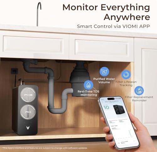VIOMI V8 PRO 800GPD Under Sink RO System, Tankless RO Water Filtration - Image 6