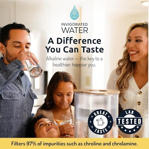 Invigorated Water - 3-Pack Alkaline Water Filter PH001 with 3-Pack PH002 UF Membrane Replacement for Water Filter Pitchers (PH001: 96 Gallons/Filter, PH002: 264 Gallons/Filter) - Image 5