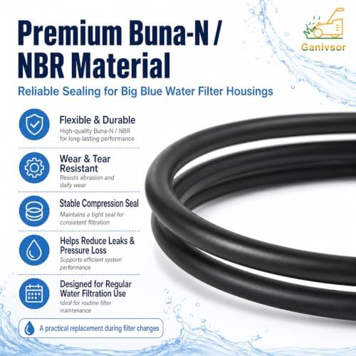 Ganivsor 4-Pack 151122 Water Filter O-Ring Replacement for Pen-tek Big Blue 10" and 20" Whole House Filtration, Compatible with Culligan HD-950, American Plumber W10-PR, Buna-N Leak-Proof Seal - Image 6