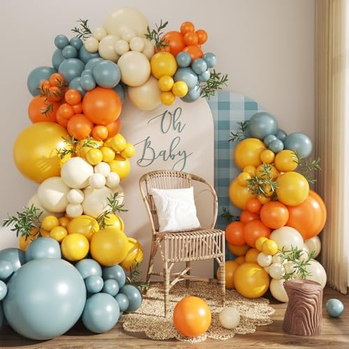 CROSSFINGERS Here Comes the Son Balloon Arch Kit for Baby Shower Decoration by CROSSFINGERS