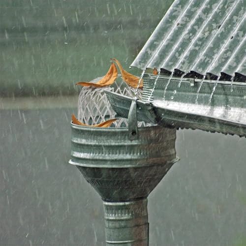 Metal Aluminum Filter Meshes Gutters Debris Mud Trap Guards Drain Pipe Covers Downpipe Guttering Systems Drain Pipe Covers - Image 4