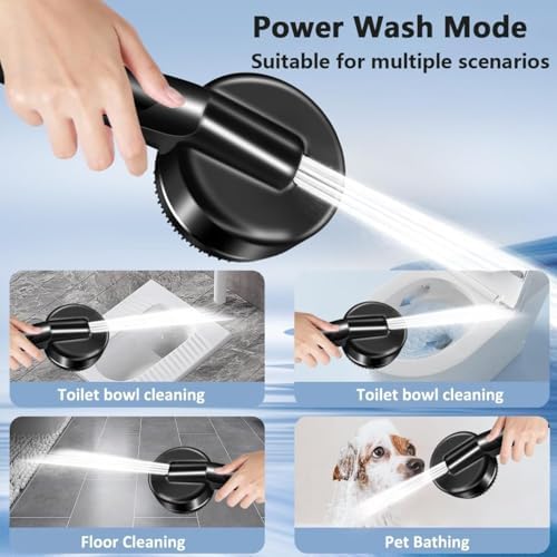 Filtered Shower Head with Handheld, High Pressure Water Flow and Multiple Spray Modes Ion Shower Head Drop with Filter, Power Wash for Hard Water, Showerhead with ON/OFF Switch for Pets Bath - Image 5