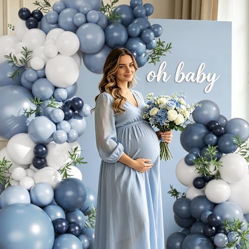 Navy Blue Balloon Arch Kit for Blueberry Baby Shower Birthday Decorations - Image 6